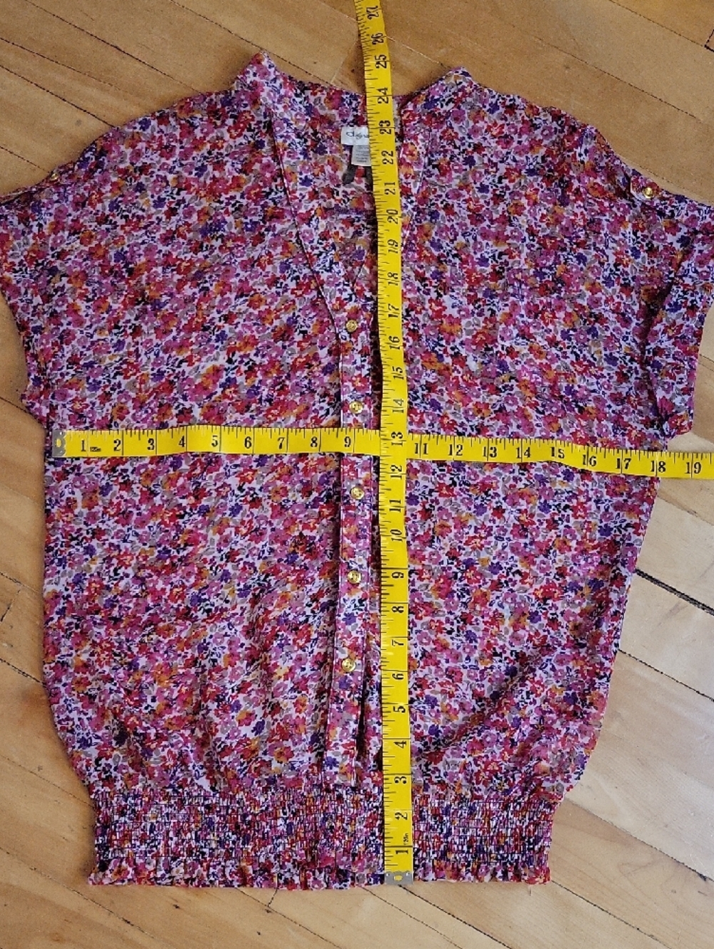 Dynamite Pink & Purple Floral Button-Down Top - Picture 4 of 8